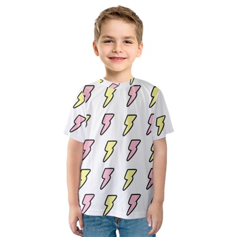 Pattern Cute Flash Design Kids  Sport Mesh Tee by brightlightarts