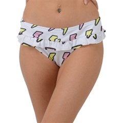 Pattern Cute Flash Design Frill Bikini Bottom