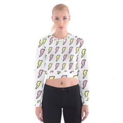 Pattern Cute Flash Design Cropped Sweatshirt