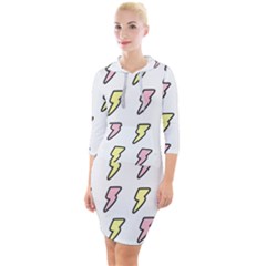 Pattern Cute Flash Design Quarter Sleeve Hood Bodycon Dress by brightlightarts