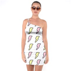 Pattern Cute Flash Design One Soulder Bodycon Dress by brightlightarts