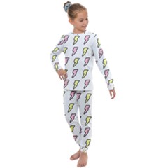 Pattern Cute Flash Design Kids  Long Sleeve Set 