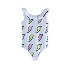 Pattern Cute Flash Design Kids  Frill Swimsuit by brightlightarts