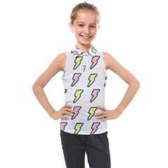 Pattern Cute Flash Design Kids  Sleeveless Polo Tee