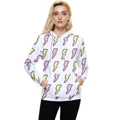 Pattern Cute Flash Design Women s Lightweight Drawstring Hoodie