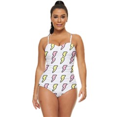 Pattern Cute Flash Design Retro Full Coverage Swimsuit