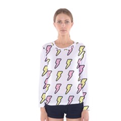 Pattern Cute Flash Design Women s Long Sleeve Tee