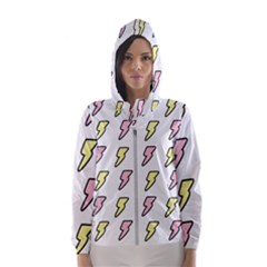 Pattern Cute Flash Design Women s Hooded Windbreaker