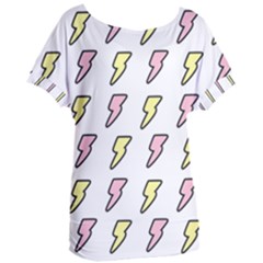 Pattern Cute Flash Design Women s Oversized Tee by brightlightarts