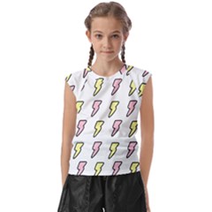 Pattern Cute Flash Design Kids  Raglan Cap Sleeve Tee