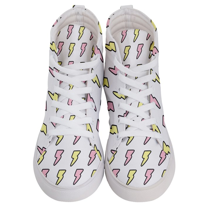 Pattern Cute Flash Design Women s Hi-Top Skate Sneakers