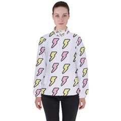 Pattern Cute Flash Design Women s High Neck Windbreaker by brightlightarts