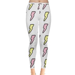 Pattern Cute Flash Design Inside Out Leggings by brightlightarts