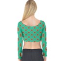 ethnic circular print Long Sleeve Crop Top View2