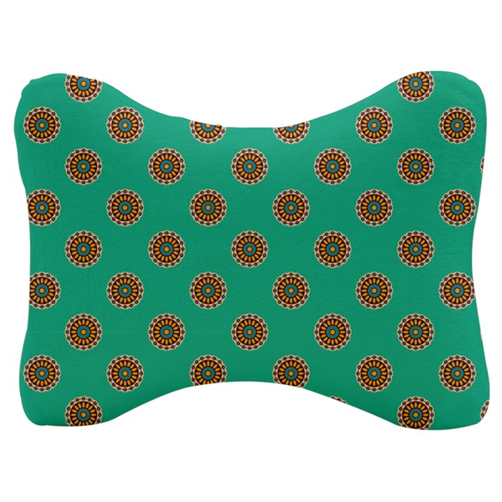 ethnic circular print Velour Seat Head Rest Cushion