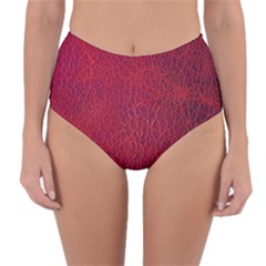 Cracked Leather 2 Reversible High-waist Bikini Bottoms