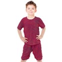 Cracked Leather 2 Kids  Tee and Shorts Set View1