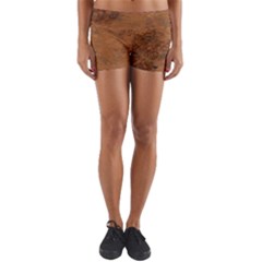 Aged Leather Yoga Shorts