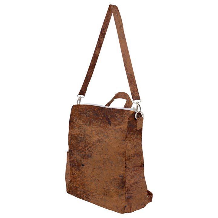 Aged Leather Crossbody Backpack