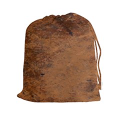 Aged Leather Drawstring Pouch (2xl)