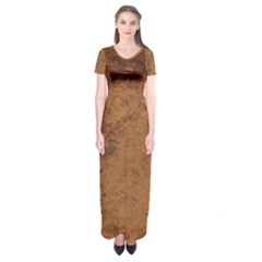 Aged Leather Short Sleeve Maxi Dress by skindeep