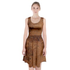 Aged Leather Racerback Midi Dress by skindeep