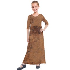 Aged Leather Kids  Quarter Sleeve Maxi Dress by skindeep