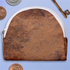 Aged Leather Horseshoe Style Canvas Pouch by skindeep