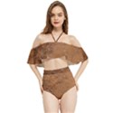 Aged Leather Halter Flowy Bikini Set  View1