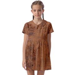 Aged Leather Kids  Asymmetric Collar Dress