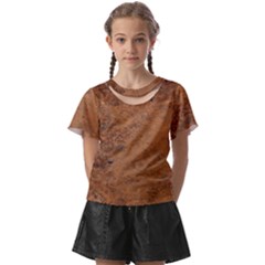 Aged Leather Kids  Front Cut Tee