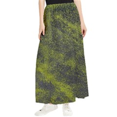 Cracked Leather 2a Maxi Chiffon Skirt