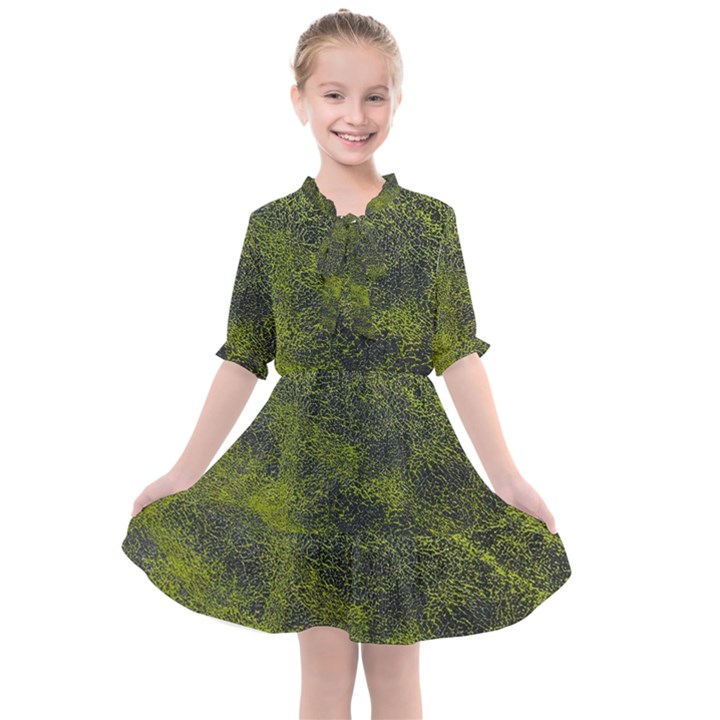 Cracked Leather 2a Kids  All Frills Chiffon Dress