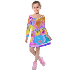 Sun Tea Kids  Long Sleeve Velvet Dress by kiernankallan