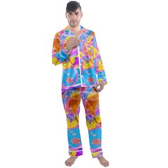 Sun Tea Men s Long Sleeve Satin Pajamas Set