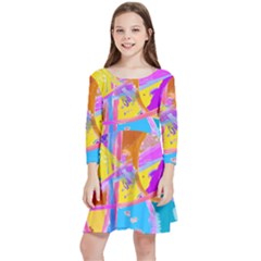 Sun Tea Kids  Quarter Sleeve Skater Dress