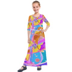 Sun Tea Kids  Quarter Sleeve Maxi Dress by kiernankallan