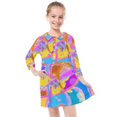 Sun Tea Kids  Quarter Sleeve Shirt Dress by kiernankallan