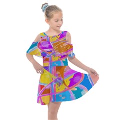 Sun Tea Kids  Shoulder Cutout Chiffon Dress by kiernankallan