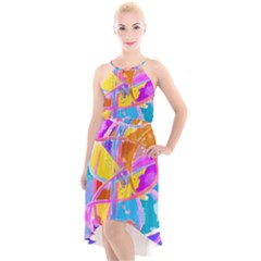 Sun Tea High-low Halter Chiffon Dress  by kiernankallan