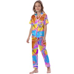 Sun Tea Kids  Satin Short Sleeve Pajamas Set