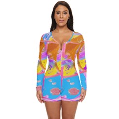 Sun Tea Long Sleeve Boyleg Swimsuit