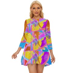 Sun Tea Long Sleeve Babydoll Dress