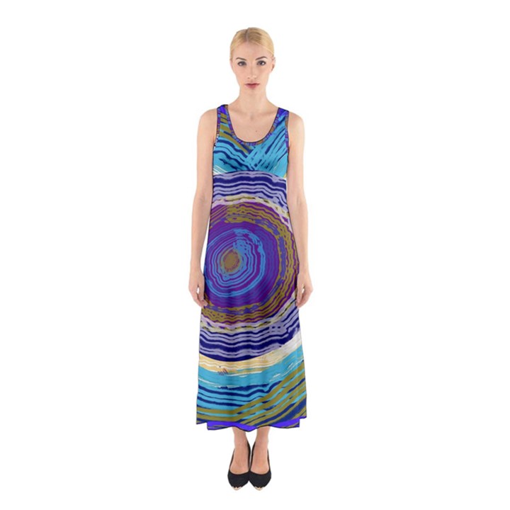 Swirls Sleeveless Maxi Dress