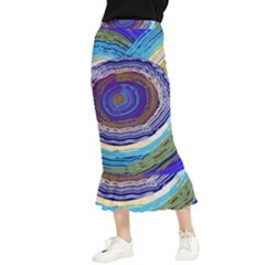 Swirls Maxi Fishtail Chiffon Skirt