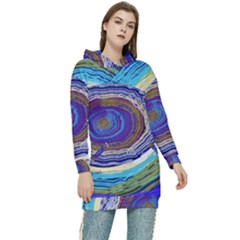 Swirls Women s Long Oversized Pullover Hoodie