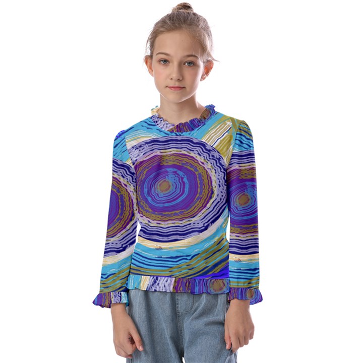 Swirls Kids  Frill Detail Tee