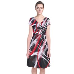  Short Sleeve Front Wrap Dress by kiernankallan