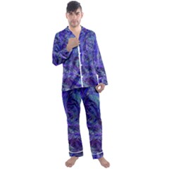  Men s Long Sleeve Satin Pajamas Set