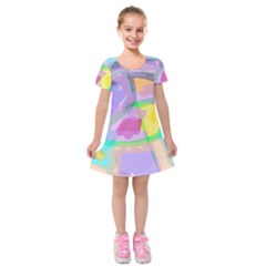  Kids  Short Sleeve Velvet Dress